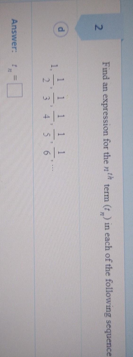 Find an expression for the nth term (t_n) in each of the following​-example-1