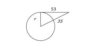 Determine the radius of the circle below.-example-1