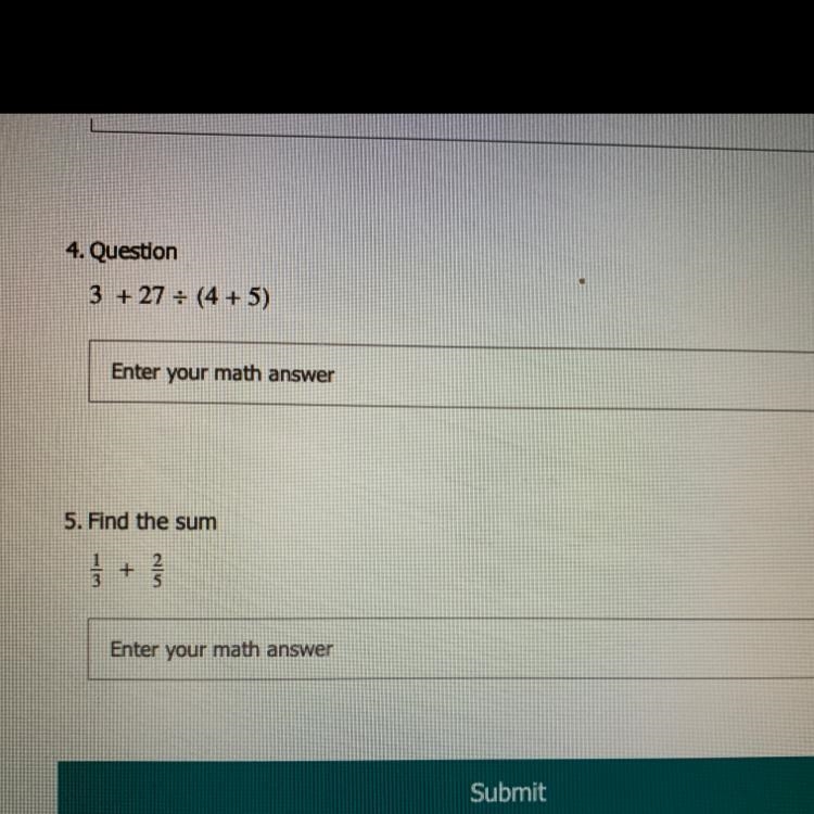 3 plus 27 divided (4 plus 5) 1/3 plus 2/5-example-1