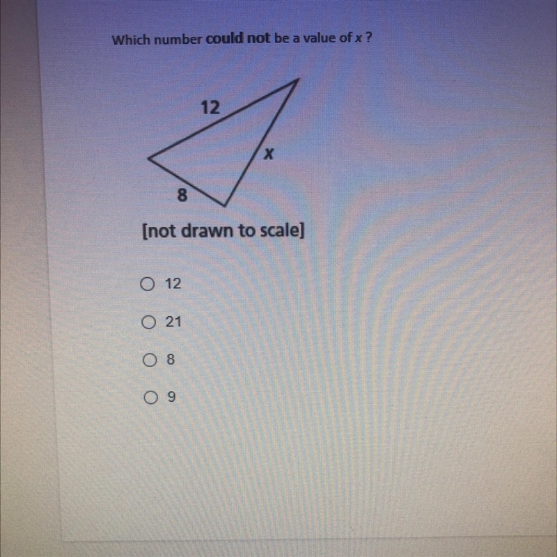 Which number could not be a value of x?-example-1