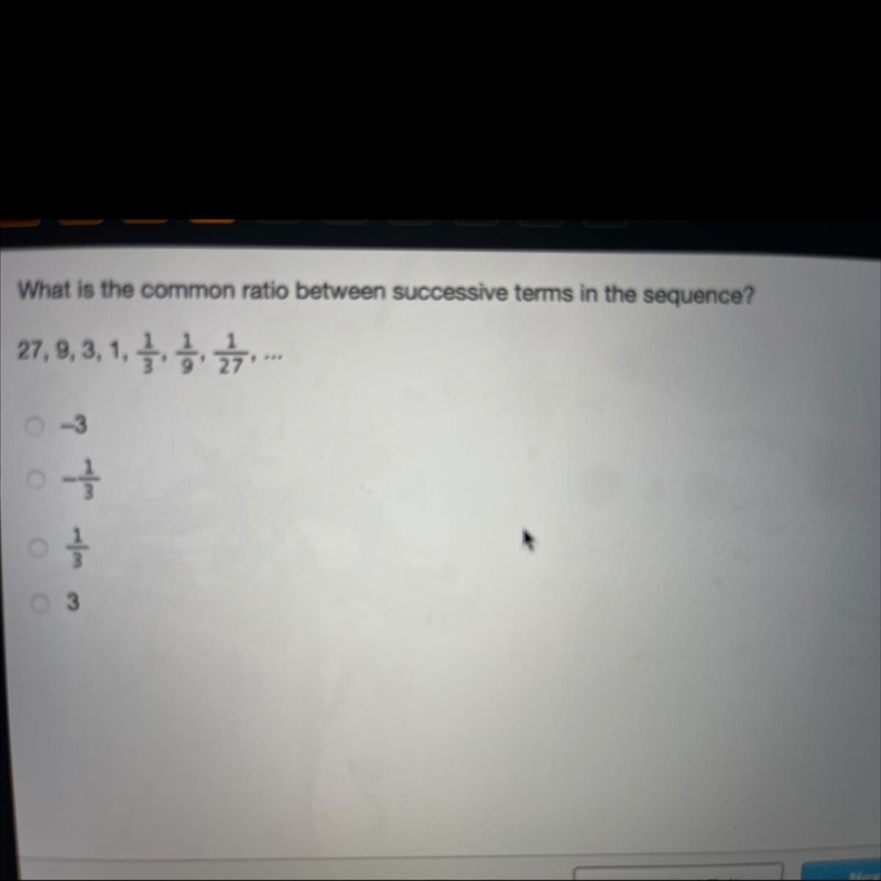 What is the common ratio between successive terms in the sequence?-example-1