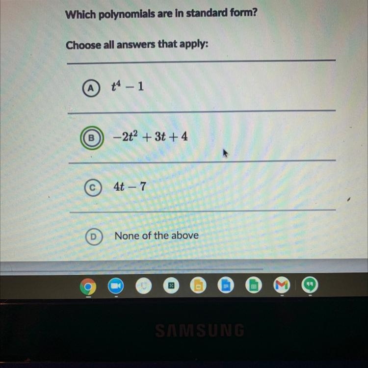 Which polynomials are in standard form? choose all answers that apply-example-1