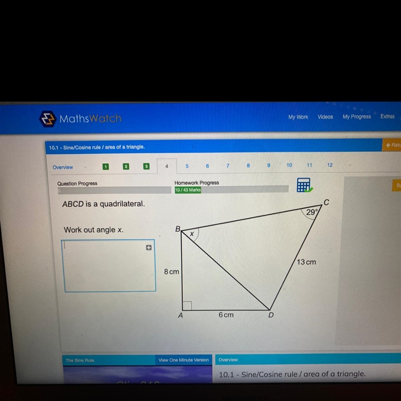 ABCD is a quadrilateral work out angle x-example-1