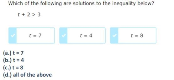 (a.) t = 7 (b.) t = 4 (c.) t = 8 (d.) all of the above-example-1