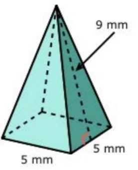 PLEASE HELP, NO LINKS, 7TH GRADE MATH. Jada is using pyramid-shaped piece of foam-example-1