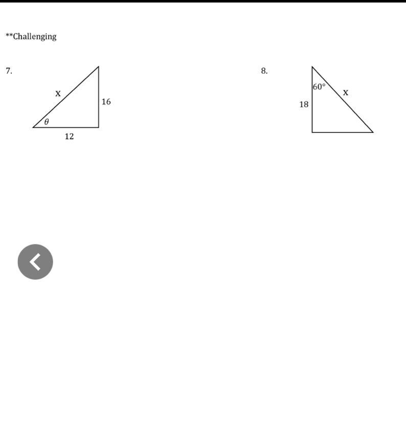 TRIG HW; find missing side by using trignometry-example-1