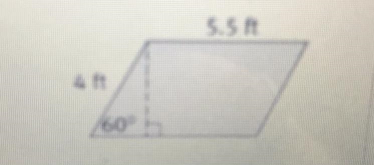 What is the area of this parallelogram? the perimeter is 19-example-1