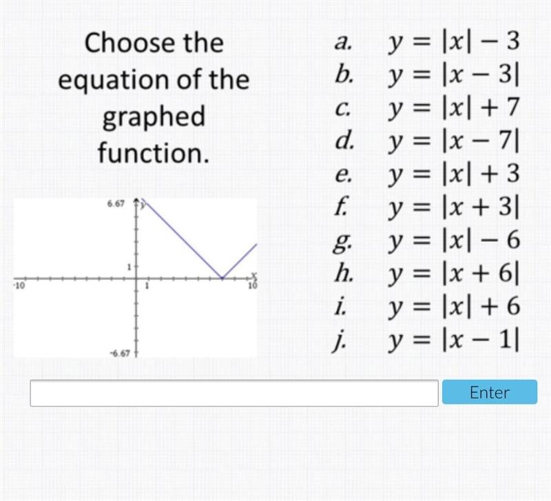 Choose the equation of the graphed function-example-1