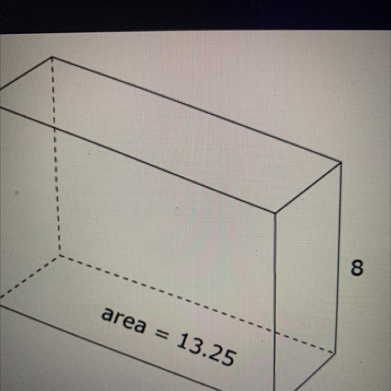 Use the given area of the base and the height to find the volume of the right rectangular-example-1