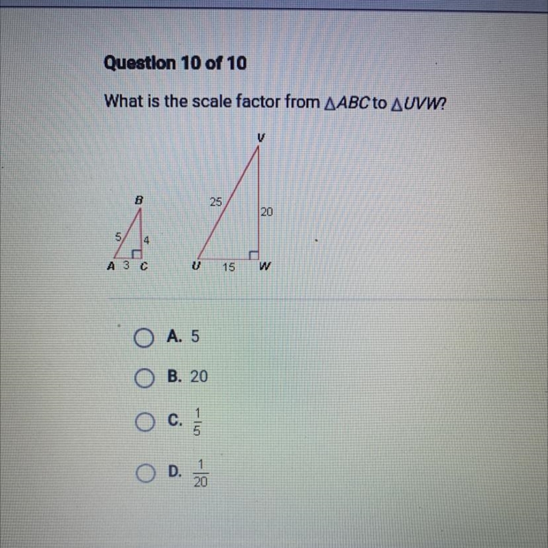 Is it A) 5 or C) 1/5?-example-1