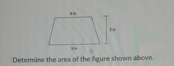 Determine the area of the figure shown​-example-1