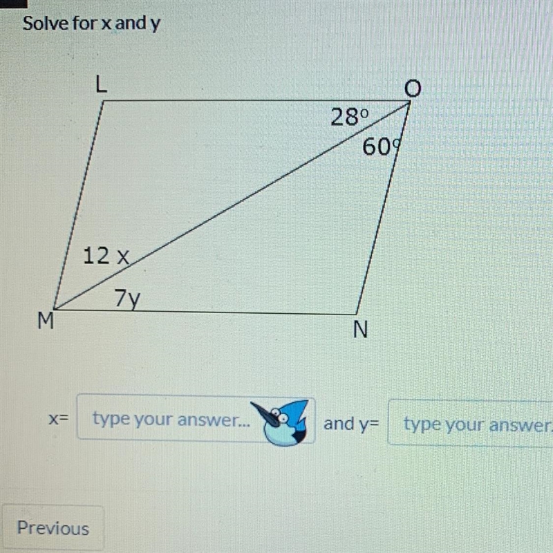 Solve for x and y Please help it’s timed-example-1