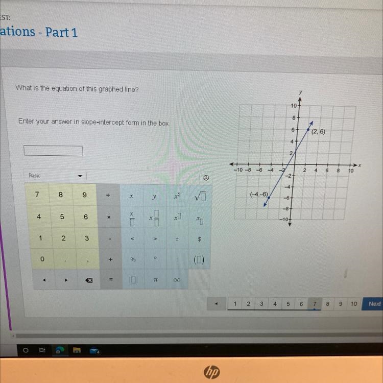 * Will mark the brainilys* what is the equation of this graphed line? Enter your answer-example-1