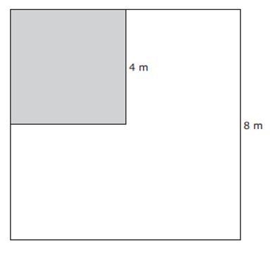 Two squares were used to form a figure. The side lengths of each square is shown. What-example-1