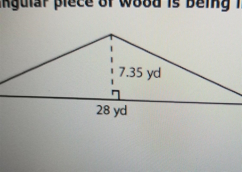 A triangular piece of wood is being installed on a front porch. The piece of wood-example-1