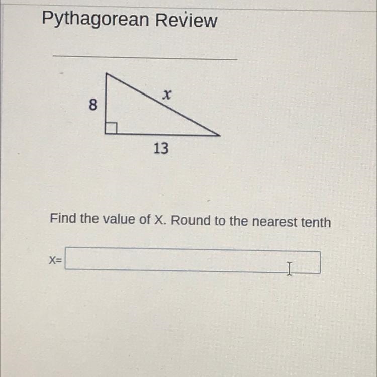 Find the value of x, round to nearest tenth-example-1