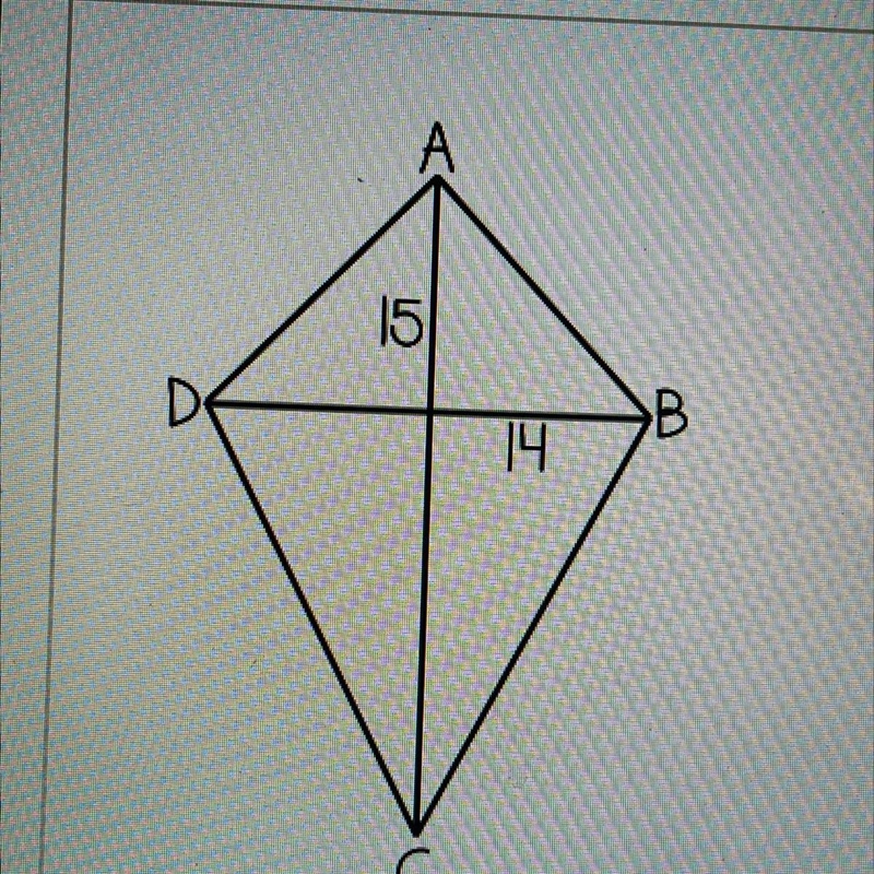 Find the length of AB on the kite?-example-1