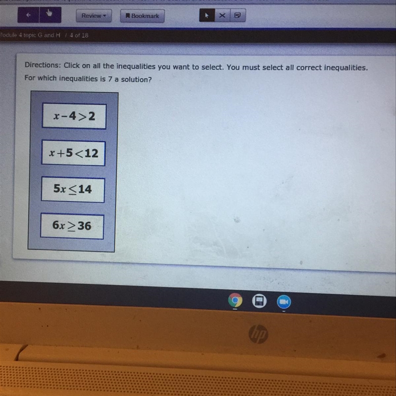 For which inequalities is 7 a solution?-example-1