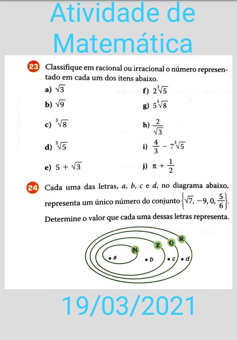 24- Cada uma das letras, a, b, c e d, no diagrama abaixo, representa um único número-example-1