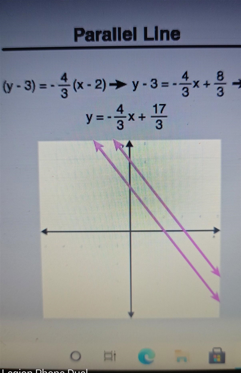 Can someone please explain how 17/3 goes into the graph as a parallel line​-example-1