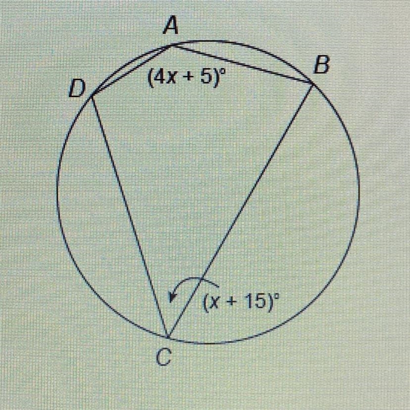 Quadrilateral ABCD is inscribed In a circle. What is the measure of angle A?-example-1