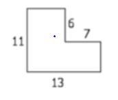 A figure has side lengths as marked in the diagram. What is the area of the figure-example-1