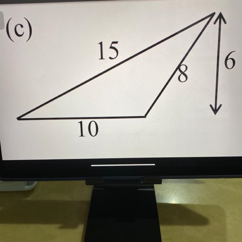 Please calculate the area for this triangle-example-1