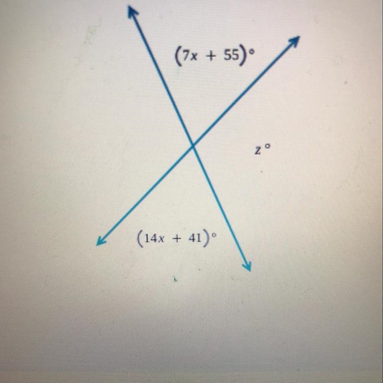 Given the figure below, find the values of x and z-example-1