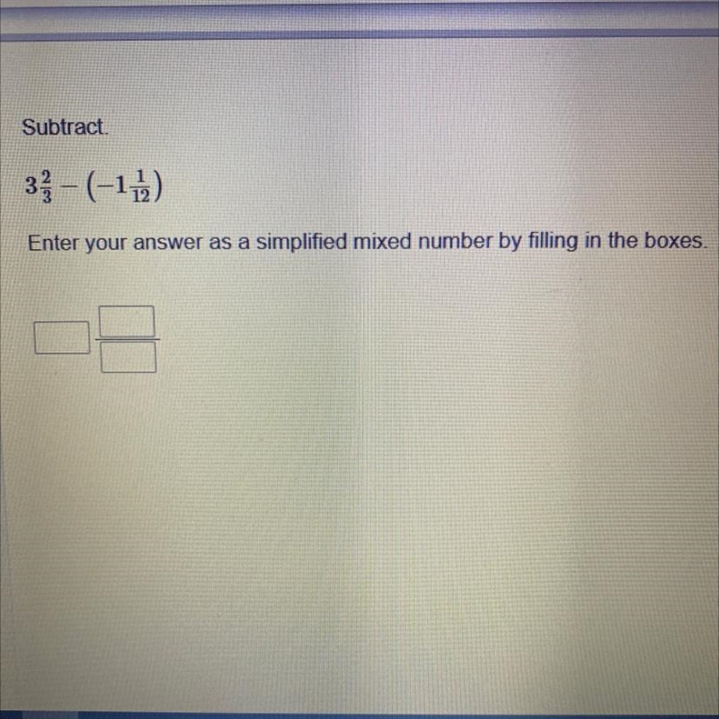 3 2/3 - (-1 1/12) = ? please help<3-example-1