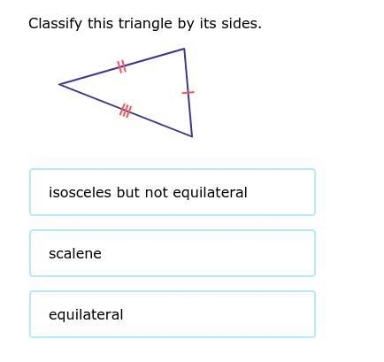 Classify this triangle by its sides.-example-1