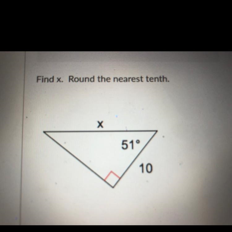 Find x. Round the nearest tenth-example-1