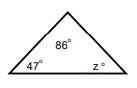 Find the measure of a.90° b.47° c.86° d.37°-example-1