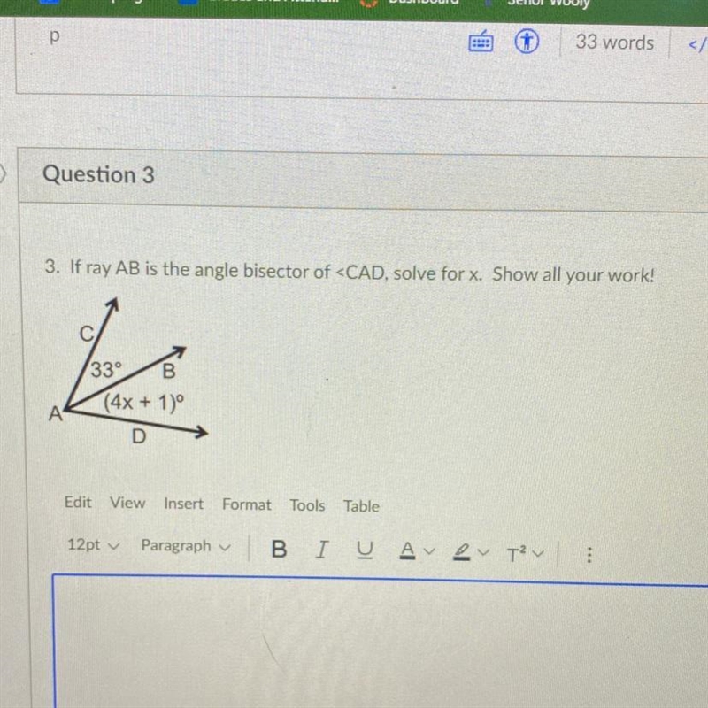 If ray AB is the angle bisector of Im in geometry freshman year and I have absolutely-example-1