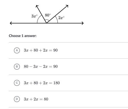 Which equation can be used to solve for xxx in the following diagram?-example-1