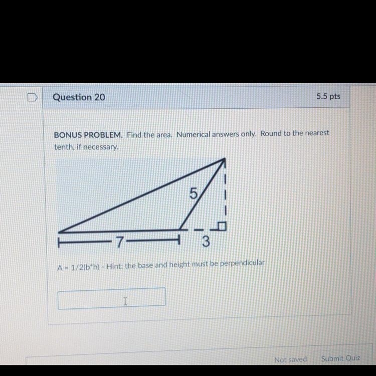 Help pls!! Find the area-example-1