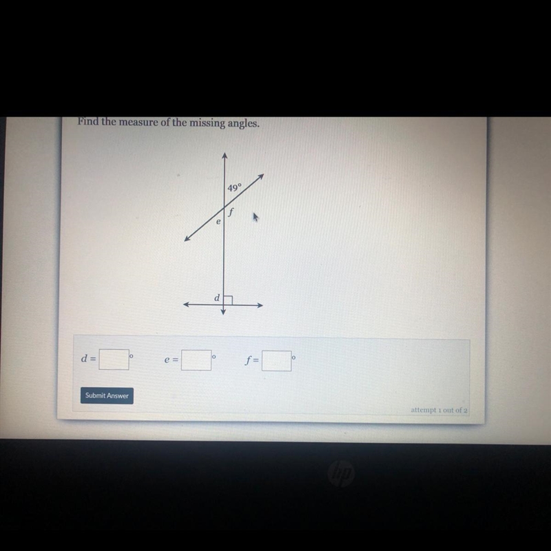 HELP PLEASE Find the measure of the missing angles.-example-1