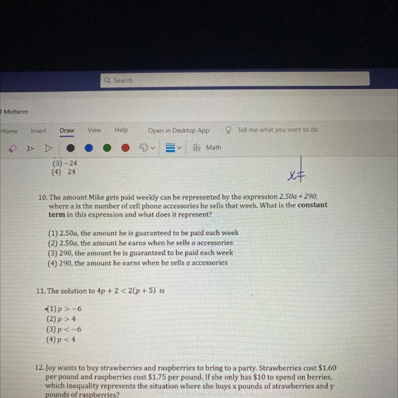 If you can answer 10, 11, and 12 for me that would be awesome. (12 multiply choice-example-1