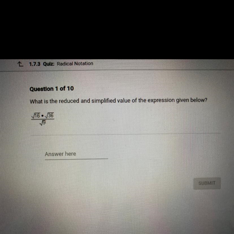 Help!! What is the reduced and simplified value of the expression given below?-example-1