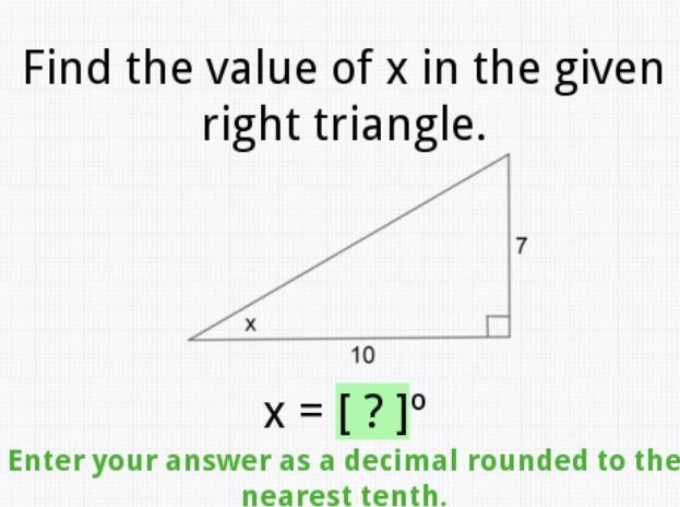 PLEASE HELP Find the Value of X in the given right triangle-example-1