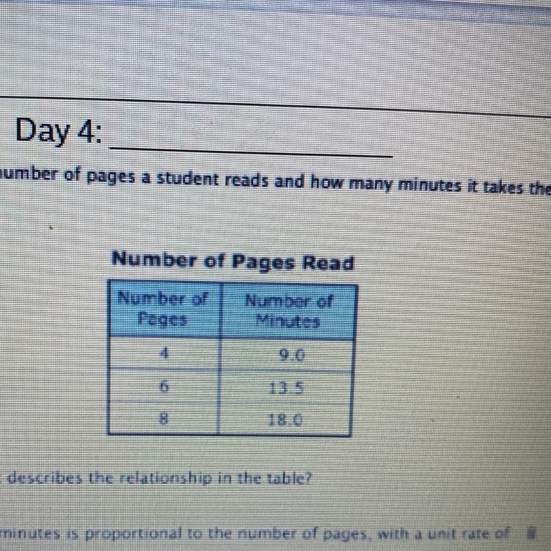 Which statement best describes the relationship in the table? A The number of minutes-example-1