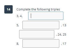 Complete the following triplets.-example-1