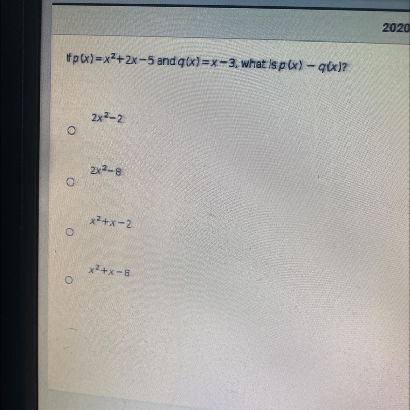 If p(x)=x^2-5 and q(x)=x-3, what is p(x)-q(x)?-example-1