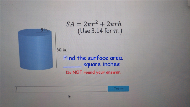 Find the surface area _______ square inches-example-1