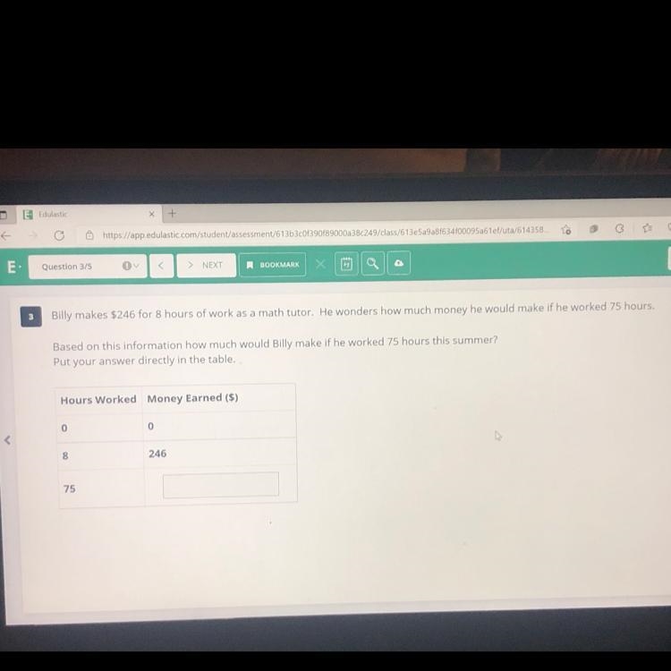 Billy makes $246 got 8 hours of work as a math tutor. He wonders how much money he-example-1