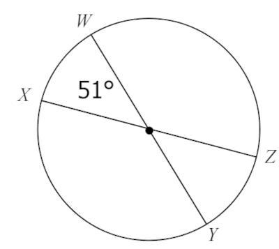 What is the measure of arc WYZ? ---------- 231 255 200 168-example-1