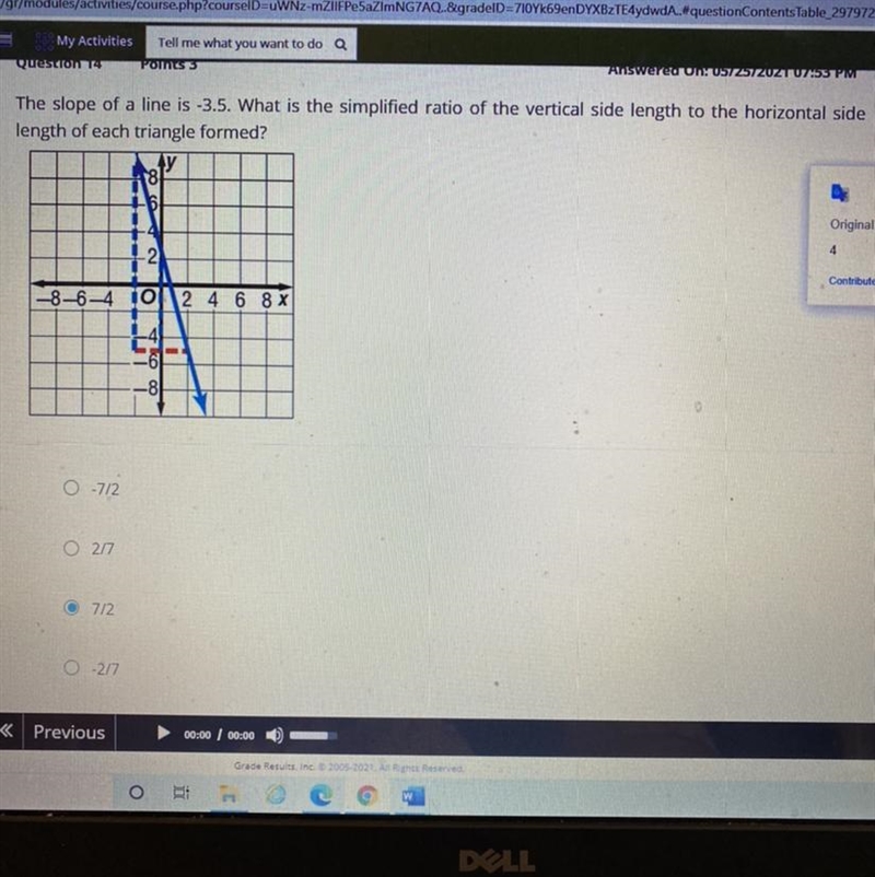 Find the slope of the line -3.5-example-1