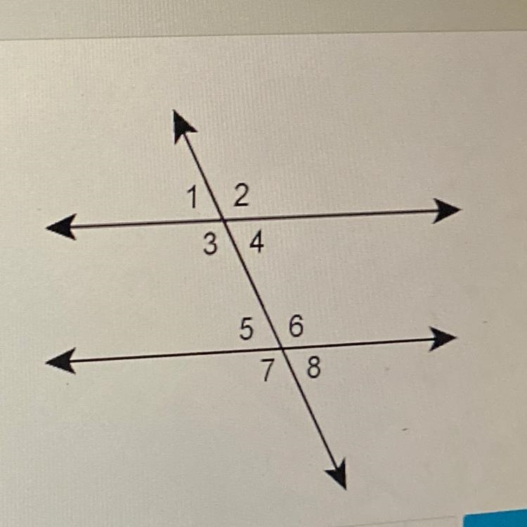 In this diagram , parallel lines are cut by transversal Given: m< 3 (6x-5)° and-example-1