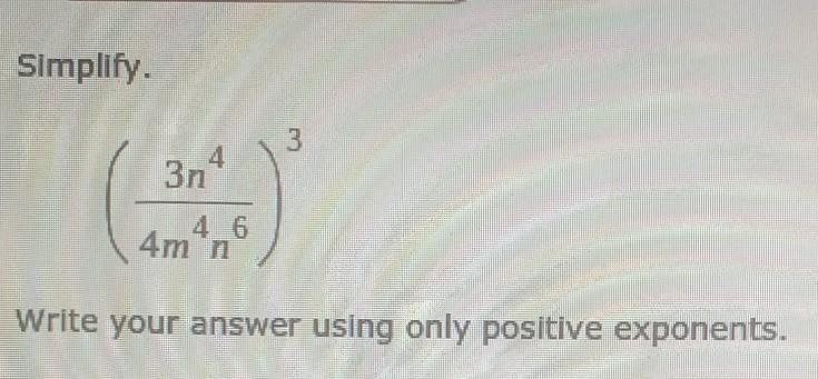 Simply the picture above.. write your answer using only positive exponents..:/​-example-1