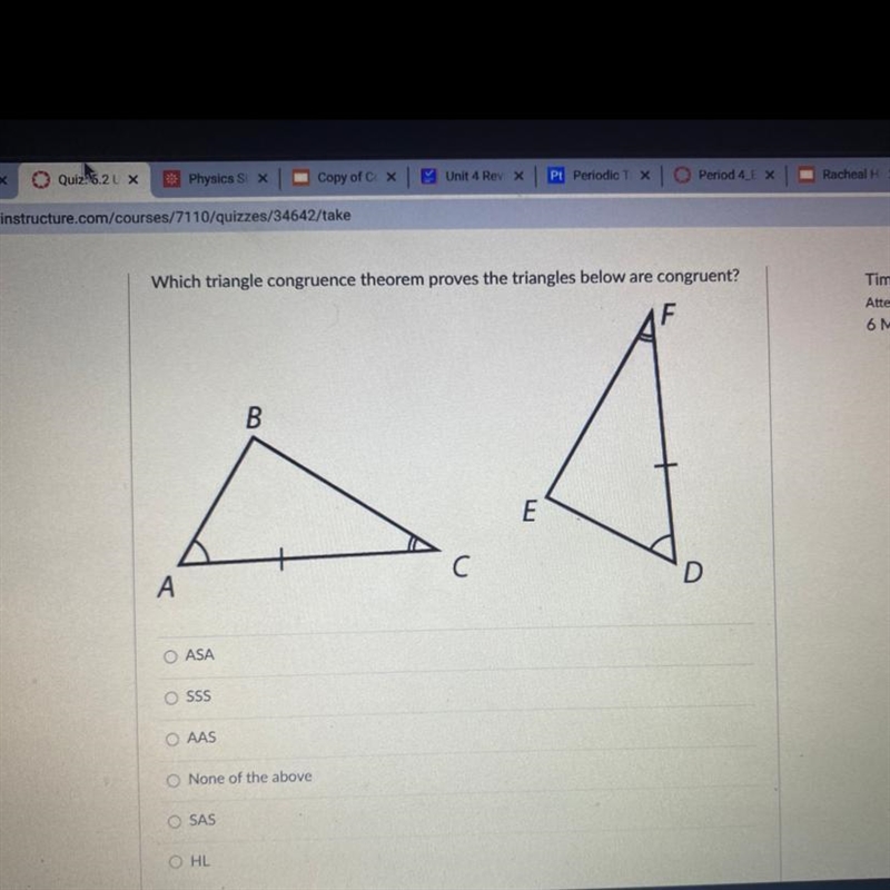 Which triangle congruence theorem proves the triangles below are congruent-example-1