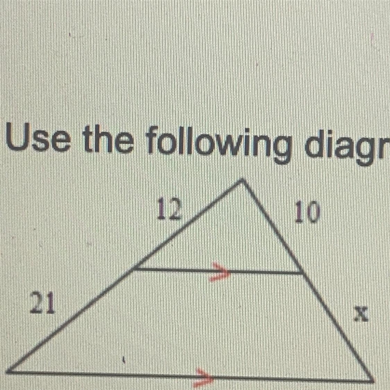 . Use the following diagram, solve for x.-example-1